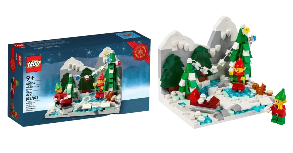 lego winter elves scene