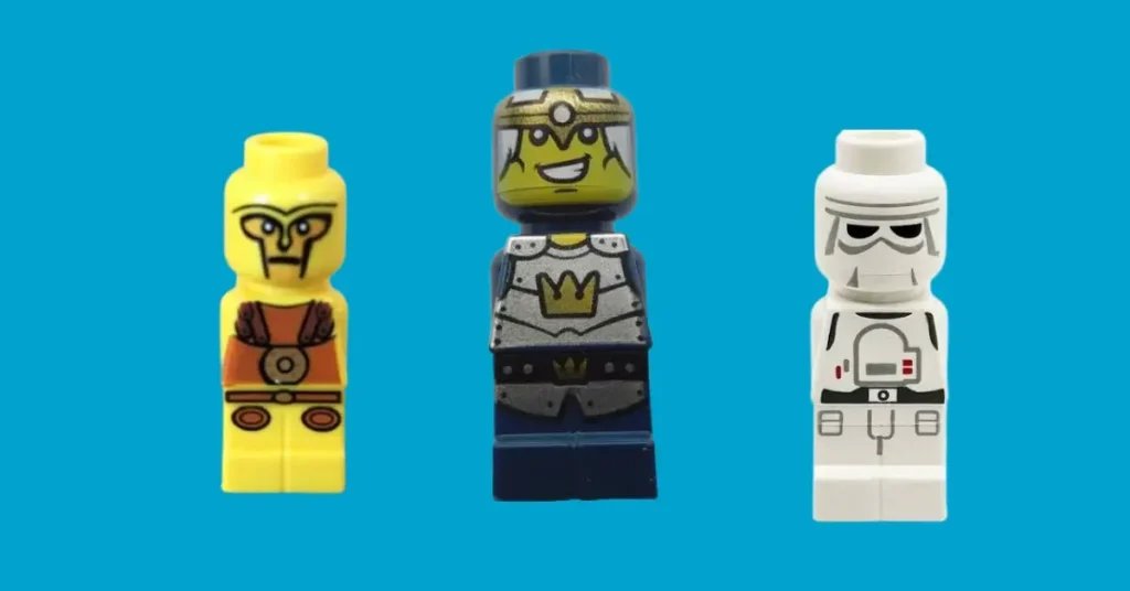 Three different LEGO Microfigures out of different LEGO Games