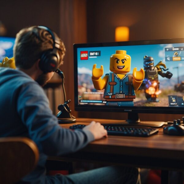 Can You Play Split Screen on LEGO Fortnite : A split screen showing two players playing Lego Fortnite